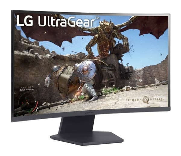 LG UltraGear 27GS60QC-B - LED-skärm - spel - böjd - 27" - 2560 x 1440 QHD @ 180 Hz - VA - 300 cd/m² - 3000:1 - HDR10 - 1 ms - 2xHDMI, DisplayPort