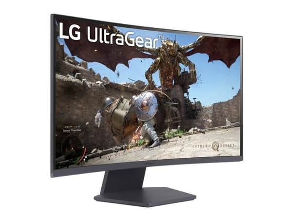 LG UltraGear 27GS60QC-B - LED-skärm - spel - böjd - 27" - 2560 x 1440 QHD @ 180 Hz - VA - 300 cd/m² - 3000:1 - HDR10 - 1 ms - 2xHDMI, DisplayPort