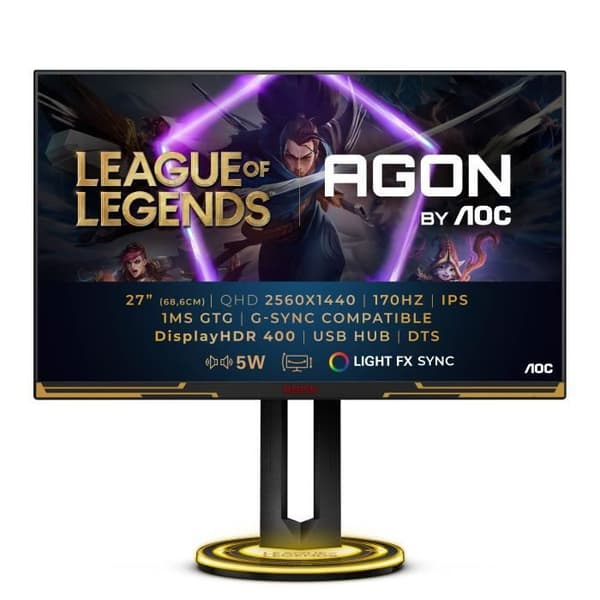 AOC AG275QXL datorskärm 68,6 cm (27") 2560 x 1440 pixlar Svart, guld Svart, Guld