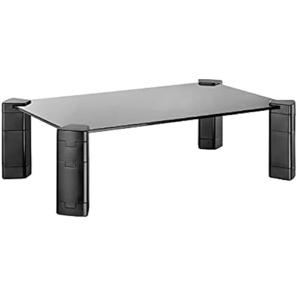 AISENS SOPORTE CRISTAL ELEVADOR FÖR MONITOR/PORTÁTIL, NEGRO
