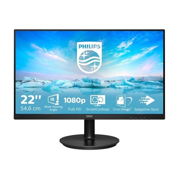 Philips 221V8A/00 21,5 tums FHD-skärm - Svart - LCD LED - VA - 1920 x 1080 - 4ms - VGA HDMI