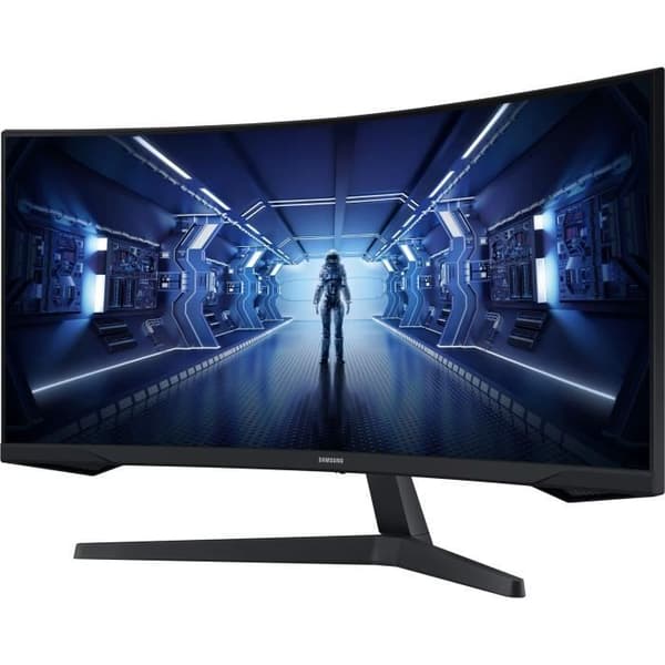 Böjd PC Gamer-skärm - SAMSUNG - ODYSSEY G5 - G55T C34G55TWWP - 34'' UWQHD - VA-panel - 1 ms - 165Hz - HDMI / DisplayPort / USB