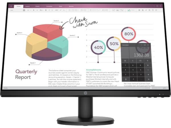 HP P24V G4 23.8" FHD IPS Monitor 16:9 5ms 9TT78AA#BB Sort