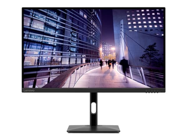 Lenovo n27p - LED-skärm - 27" - 3840 x 2160 4K @ 60 Hz - IPS - 400 cd/m² - 1000:1 - HDR400 - 4 ms - 2xHDMI, DisplayPort, USB-C - högtalare - korpsvar