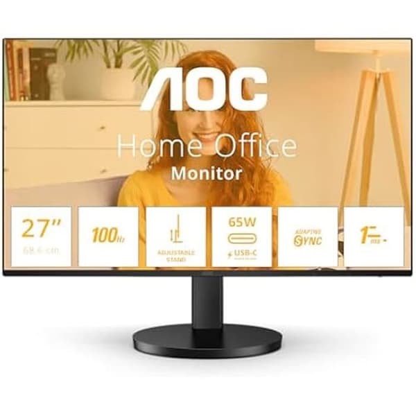 AOC Q27B3CF2-skärm - 27-tums QHD, HDMI, USB-C, höjdjusterbar