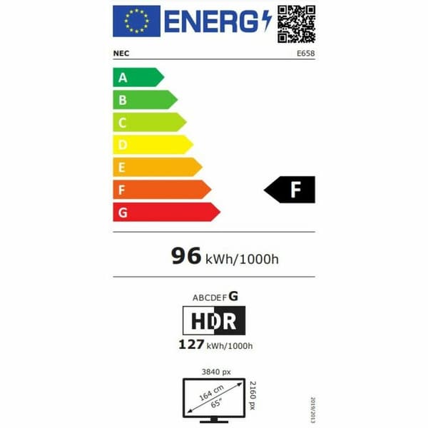 Videoseinä Monitori NEC 60005059 LED 4K Ultra HD 65" 65"