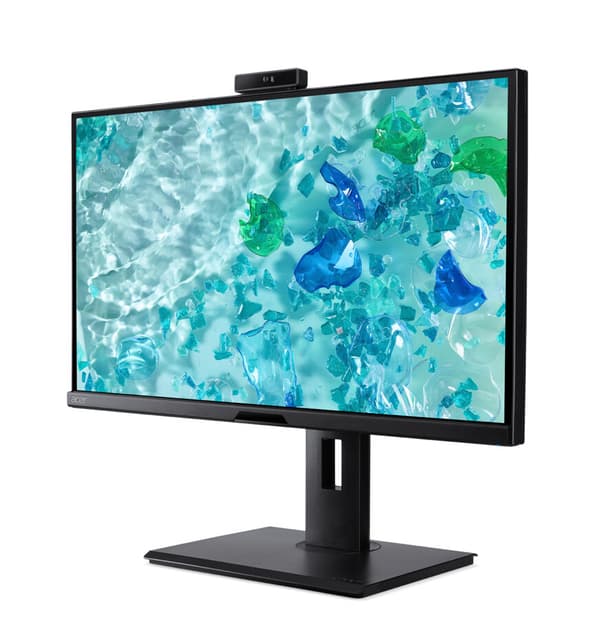 Acer Vero B278Kbemiqprcuzx 27" UHD ZeroFrame-skärm med 5MP webbkamera inkl. IR-sensor och AI-mikrofon Svart