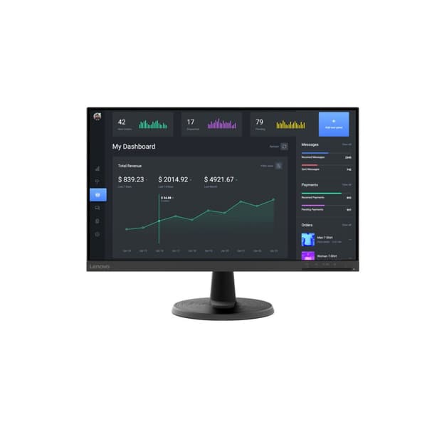Näyttö Lenovo D24-40 Full HD 23,8" Full HD 75 Hz musta