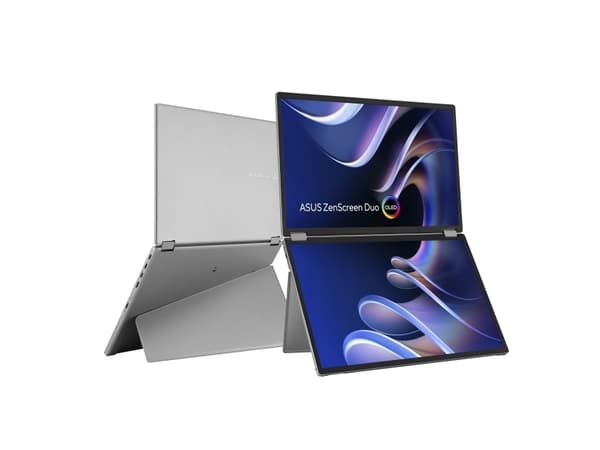 ASUS ZenScreen Duo OLED MQ149CD - Dual OLED monitor - 14" - portabel - berøringsskjerm - 1920 x 1200 Full HD (1080p) @ 60 Hz - 500 cd/m² - 100000:1 -