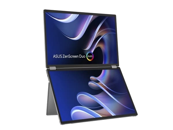 ASUS ZenScreen Duo OLED MQ149CD - Dual OLED monitor - 14" - portabel - berøringsskjerm - 1920 x 1200 Full HD (1080p) @ 60 Hz - 500 cd/m² - 100000:1 -