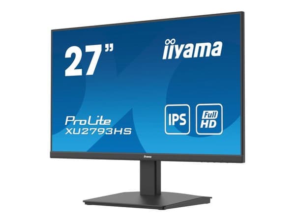 Skärm IIYAMA 27'' Ultra Tunn IPS Panel 16:9 1ms 100Hz 250cd/m² 1920x1080 1xHDMI 1xDisplayPort Högtalare 2 x 2W + hörlurar TCO