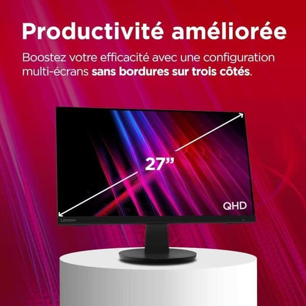 Skärm - LENOVO - N27q - 27 tum QHD - 100Hz - 4ms - Svart