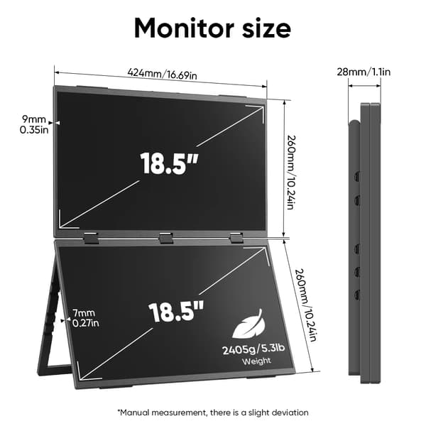 S50 Dual portable monitor 18,5"