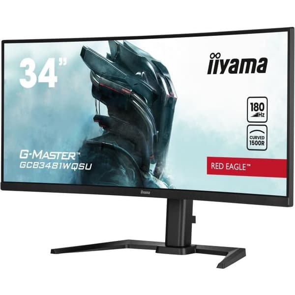 PC-skärm - IIYAMA - GCB3481WQSU-B1 - 34 UWQHD - VA - 180Hz - 0,3ms - Curved 1500R - Svart