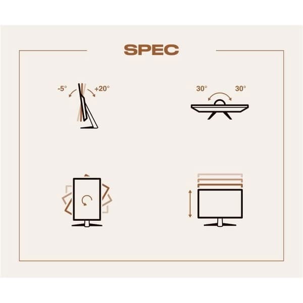 PC-skärm - JAPANNEXT - 23,8 FHD - IPS - 60Hz - Ergonomiskt stativ