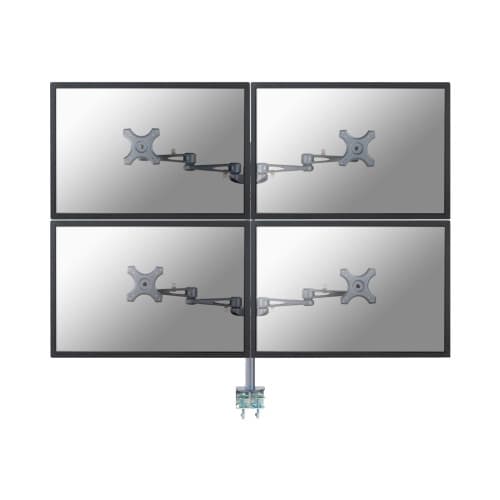 Neomounts FPMA-D935D4 monteringssats - fullständig rörelse - för 4 LCD-bildskärmar - silver Silver
