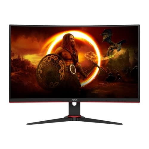 AOC Gaming C24G2AE - LED-skärm - böjd - Full HD (1080p) - 24" Svart, Röd