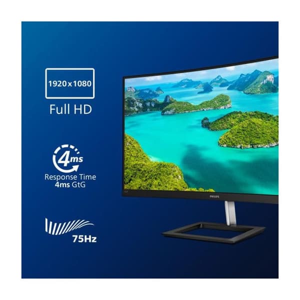 LED-skärm - Philips - 322E1C/00 - 80 cm - Full HD - Matt Svart - 4 ms