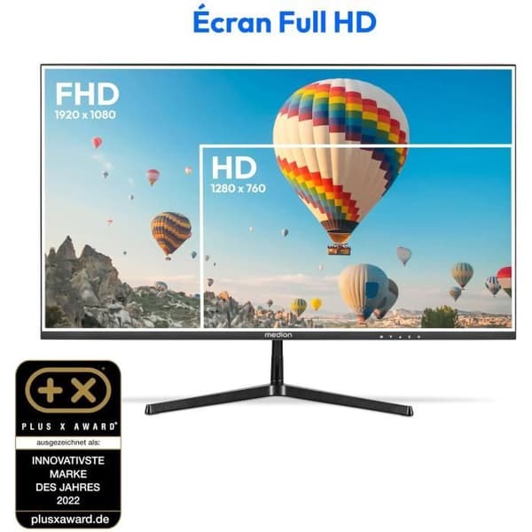 PC-skärm - MEDION - AKOYA P52218 MD 20150 - 54,6 cm (22'') Full HD - HDR10 - HDMI - Utan ram
