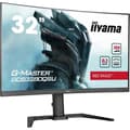 Miniatyrbild 2 av 6: PC-skärm - IIYAMA - GCB3280QSU-B2 - 31,5" QHD - VA - 180Hz - 0,2ms - HDMI/DP/USB HUB - Justerbar fot - Böjd 1500R - Svart
