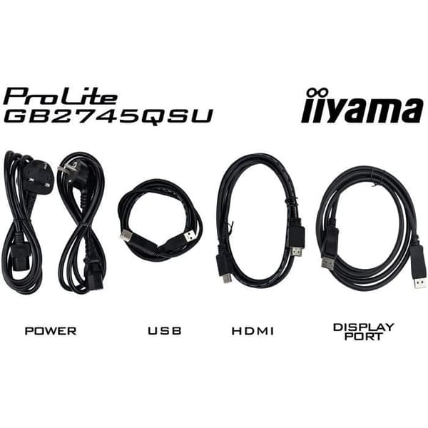 PC-skärm - IIYAMA - GB2745QSU-B2 - 27" QHD - IPS - 100Hz - 1ms - HDMI/DP/USB HUB - Justerbar fot + Pivot - Högtalare - Svart