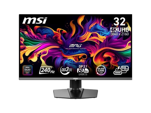 MSI MPG 322URX QD-OLED dataskjerm 80 cm (31,5") 3840 x 2160 piksler 4K Ultra HD Black