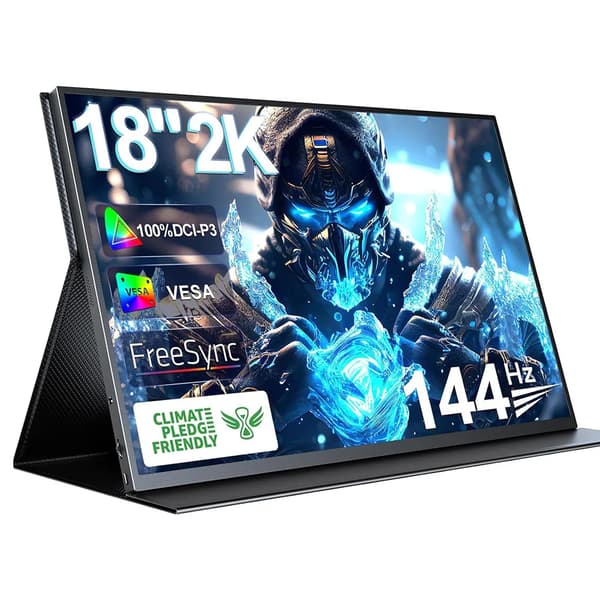 Bærbar Gaming Skærm, 144Hz Opdateringsfrekvens, 2560 x 1600 Opløsning,K118