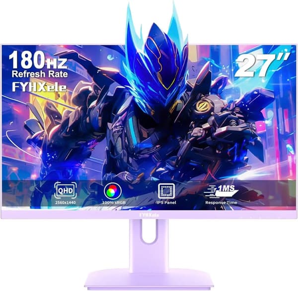 Spelmonitor, 180Hz uppdateringsfrekvens, 1ms responstid,27 2k 180hz