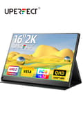 Miniatyrbild 2 av 5: UPERFECT Bärbar Skärm, 16" 2560x1600 QHD Display, Lätt och Kompatibel med Flera Enheter,EU-kontakt