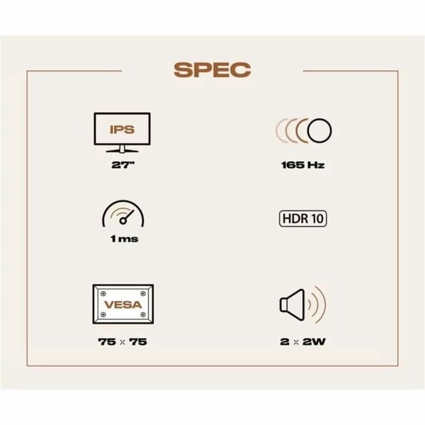 Skærm Japannext JN-27IPS165WQHDR-HSP WQHD 27"