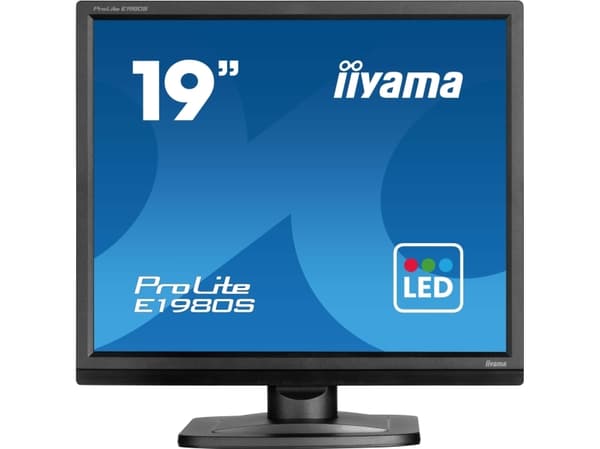 iiyama ProLite E1980S-B1, 48,3 cm (19"), 1280 x 1024 pixlar, VGA, LED, 3 ms, Svart