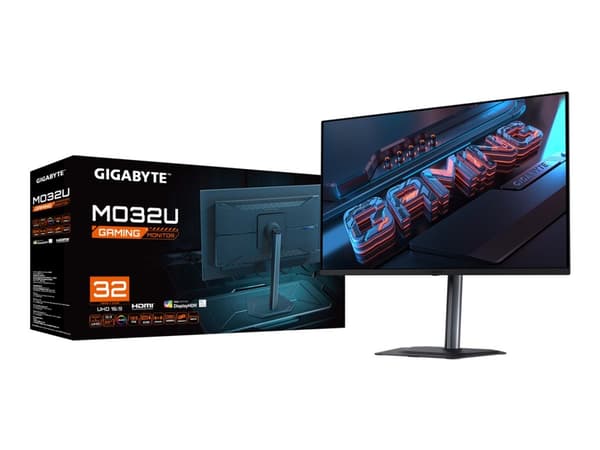 GIGABYTE MO32U, 80 cm (31,5"), 3840 x 2160 piksler, 4K Ultra HD, OLED, 0,03 ms, sortering