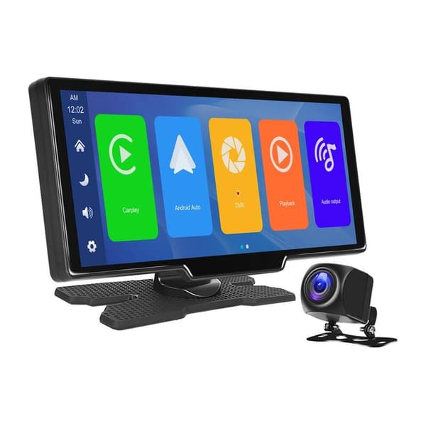 Bilskjerm 9,3" Podofo A3073 Carplay&Android Auto + front- og bakkamera