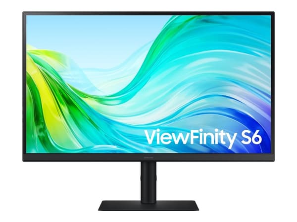 Samsung ViewFinity S6 S27F612EAU - S61F Series - LED-skjerm - 27" - 2560 x 1440 QHD @ 100 Hz - IPS - 300 cd/m² - 1000:1 - 5 ms - 2xHDMI, DisplayPort Sort