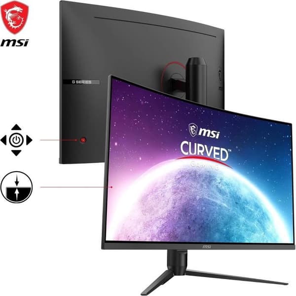 Kurvigt gaming-skärm - MSI - G32CQ5P - 31,5 tum - WQHD 2560 x 1440 - 170 Hz / 1 ms