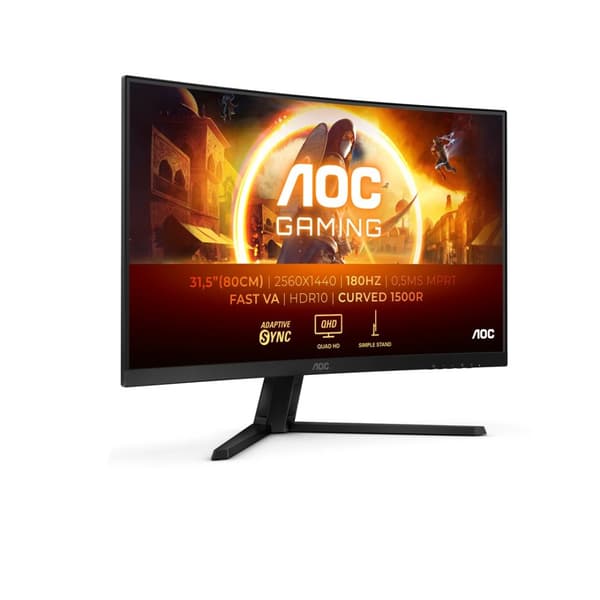 AOC G4 CQ32G4VE datorskärm 81,3 cm (32") 2560 x 1440 pixlar Quad HD LCD Svart, Grå
