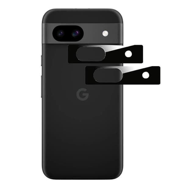 Skyddskamera - Phonillico - Google Pixel 8a - Paket med 2 - Härdat glas - Svart