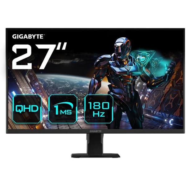 27' LED - 2,5K PC-skärm - 2560 x 1440 pixlar - 1 ms (MPRT) - 180 Hz - IPS-panel - HDR - FreeSync - HDMI/DisplayPort - Svart Svart