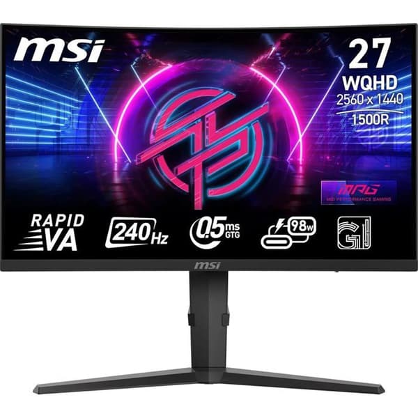 Spelskärm - MSI - MPG 275CQRXF - 27" LED WQHD - 240Hz - USB-C - 1ms Svart