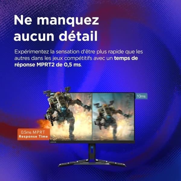 PC Gamer Skärm - LENOVO Legion R27i-30 - 27" IPS FHD 165Hz - 0,5ms - HDMI 2.1 - DP 1.4 - FreeSync Premium - Ergonomisk