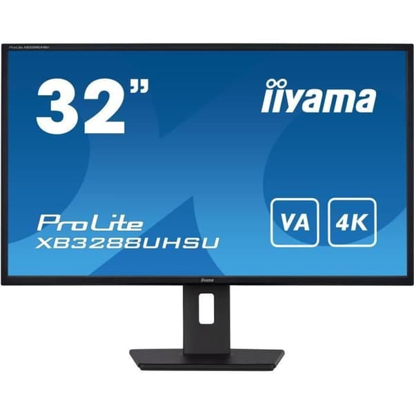 PC-skärm - IIYAMA - XB3288UHSU-B5 - 32" VA LED 4K 3840 x 2160 - 3ms - 60Hz - 2 x HDMI 1 x DP Svart