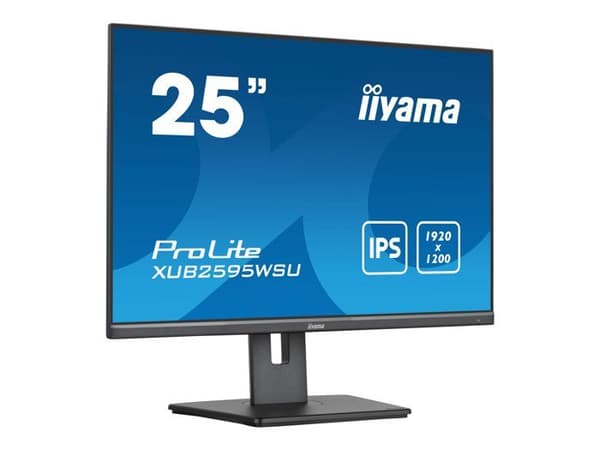 Bildskärm IIYAMA 25'' IPS 4ms 16:10 1920x1200 VGA HDMI DisplayPort USB-HUB HAR 13 cm pivotställ ULTRATHIN / XUB2595WSU-B5