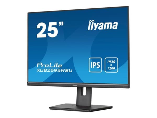 Bildskärm IIYAMA 25'' IPS 4ms 16:10 1920x1200 VGA HDMI DisplayPort USB-HUB HAR 13 cm pivotställ ULTRATHIN / XUB2595WSU-B5