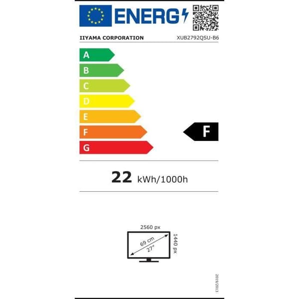 Skärm PC Iiyama XUB2792QSU-B6 Kontor 27'' ULTRA TUN 2560x1440, 100Hz, IPS-panel, 250 cd/m², ACR, Högtalare, HUB-USB x4 3