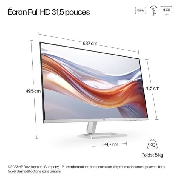 Skärm - HP - Serie 5 - 31,5 tum - FHD - 100 Hz - 3000:1