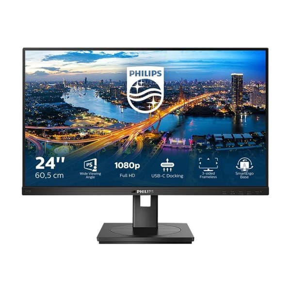 PHILIPS B Line 243B1 - LED-skärm - 24" (23,8" synlig) - 1920 x 1080 Full HD (1080p) @ 75 Hz Svart