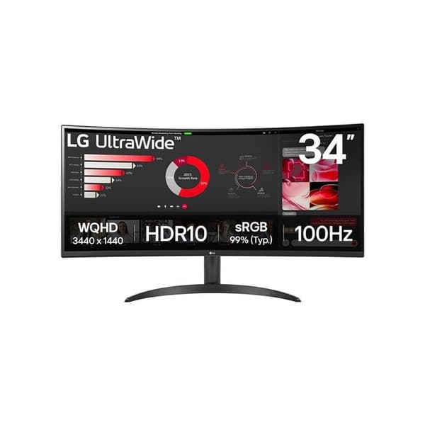 Skärm PC LG UltraWide 34WR50QK-B Svart