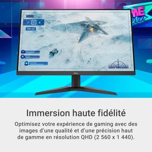 PC-spel skärm - DELL - G2725D - 27 tum - QHD 2560x1440 - 180Hz - 1ms