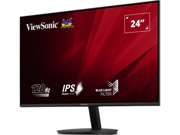 Viewsonic VA 24" Full HD Monitor w/Fast 1ms Response, 61 cm (24"), 1920 x 1080 piksler, Full HD, LED, 5 ms