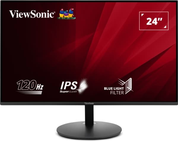 Viewsonic VA 24" Full HD Monitor w/Fast 1ms Response, 61 cm (24"), 1920 x 1080 piksler, Full HD, LED, 5 ms